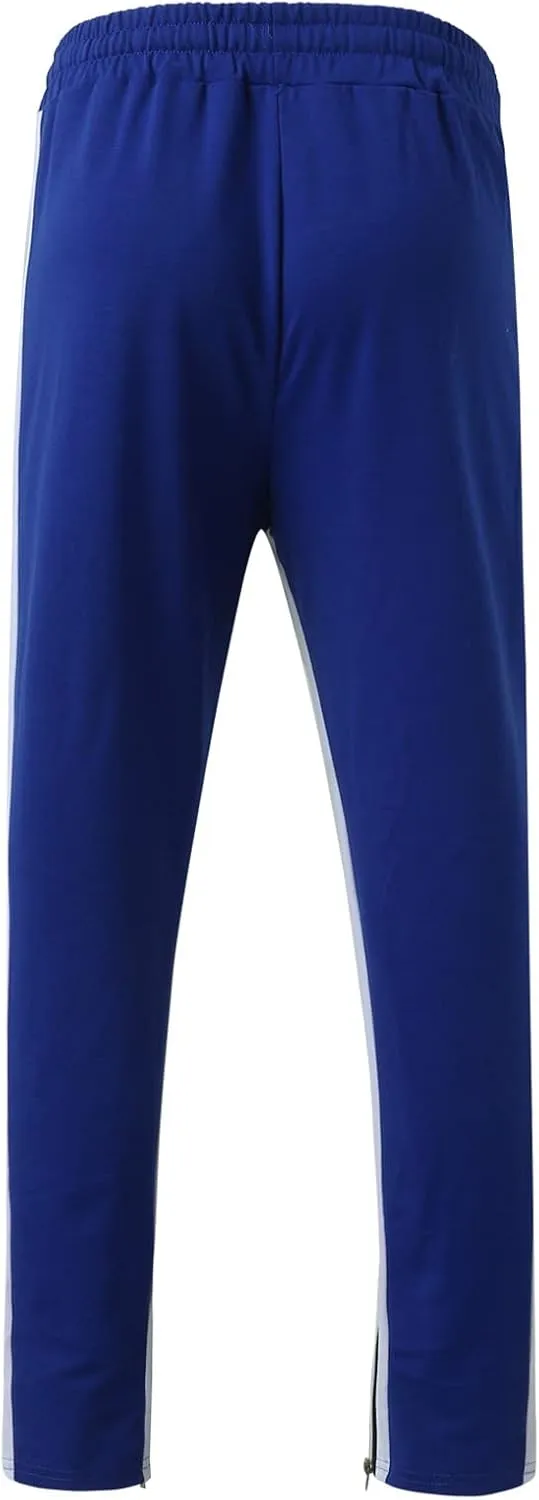 Cargo Trousers for Men Bottoms Mens Jogging Bottoms Slim Fit Sports Trousers with Zip Pockets Mens Cargo Sweatpants