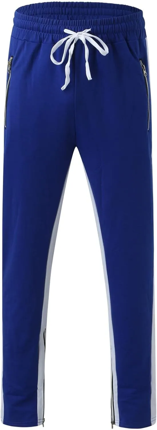 Cargo Trousers for Men Bottoms Mens Jogging Bottoms Slim Fit Sports Trousers with Zip Pockets Mens Cargo Sweatpants