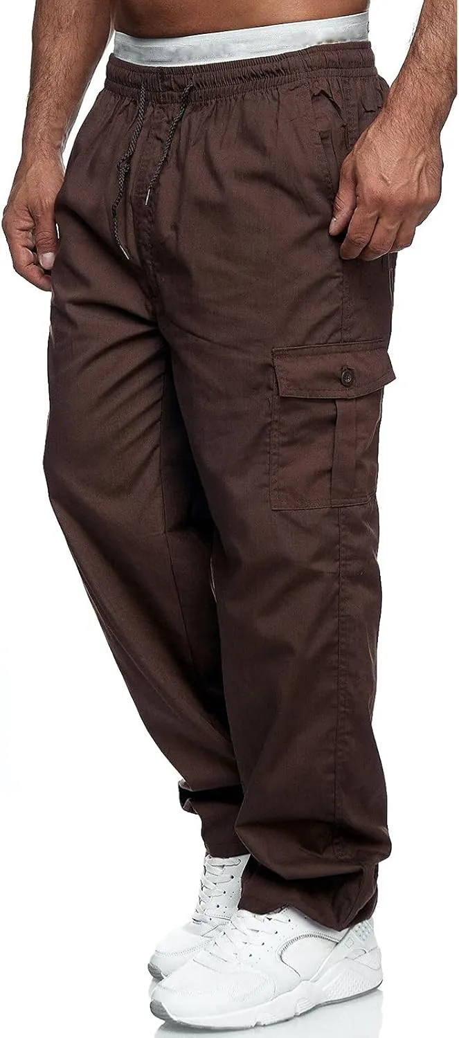 Cargo Trousers for Men Tracksuit Bottoms Mens Joggers Jogging Bottoms with Zip Pockets Men's Joggers Clearance Slim