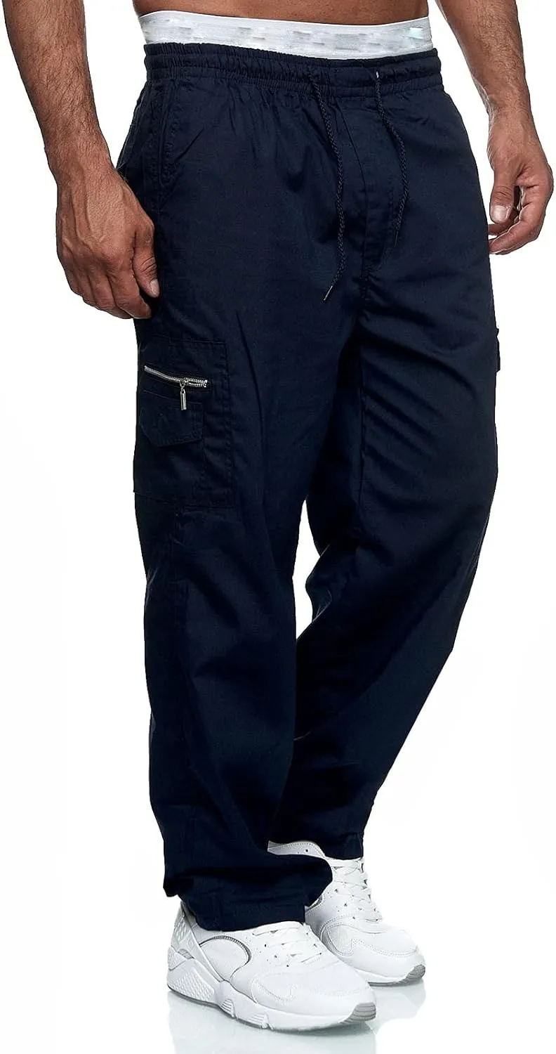 Cargo Trousers for Men Tracksuit Bottoms Mens Joggers Jogging Bottoms with Zip Pockets Men's Joggers Clearance Slim