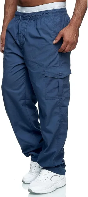 Cargo Trousers for Men Tracksuit Bottoms Mens Joggers Jogging Bottoms with Zip Pockets Men's Joggers Clearance Slim