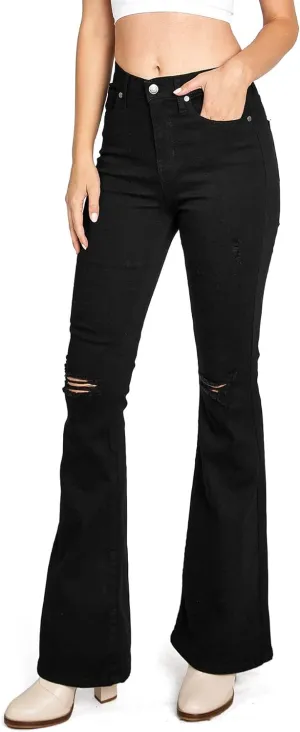 Celebrity Pink Jean Women's Juniors High Waisted Flared Bell Bottoms