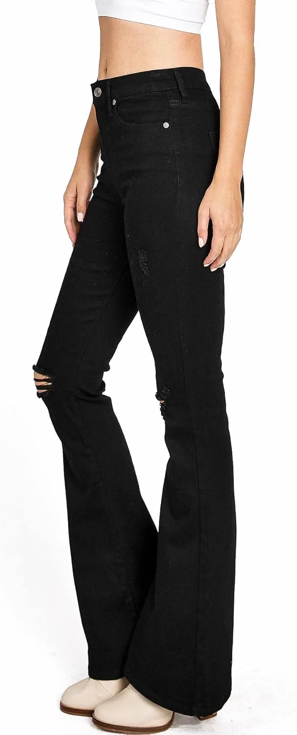 Celebrity Pink Jean Women's Juniors High Waisted Flared Bell Bottoms