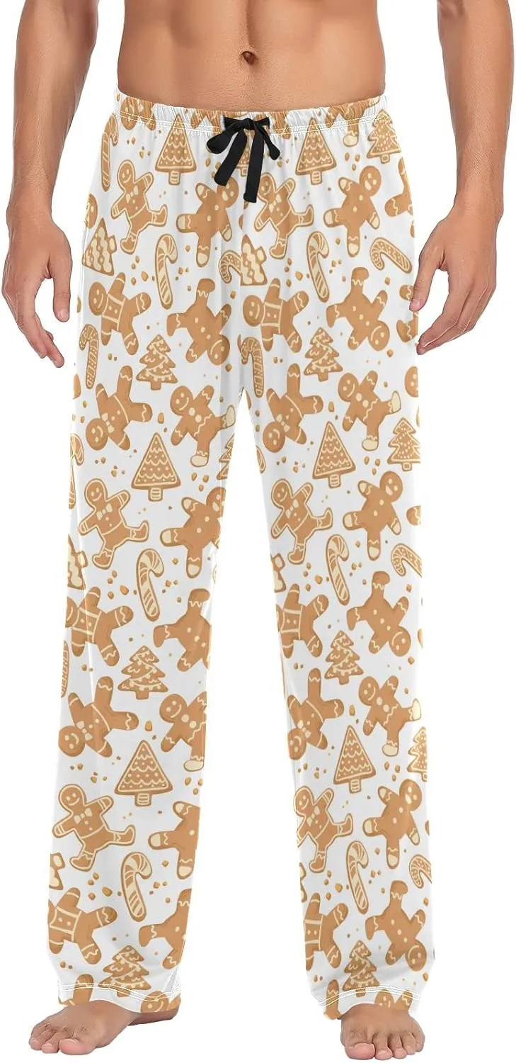Christmas Gingerbread Cookie Men's Pajama Pants Sleepwear Lounge Pajama Bottoms
