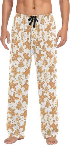 Christmas Gingerbread Cookie Men's Pajama Pants Sleepwear Lounge Pajama Bottoms