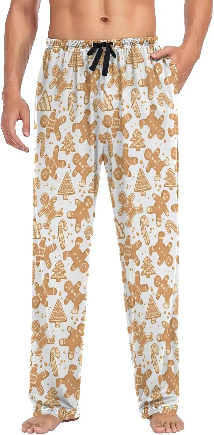 Christmas Gingerbread Cookie Men's Pajama Pants Sleepwear Lounge Pajama Bottoms