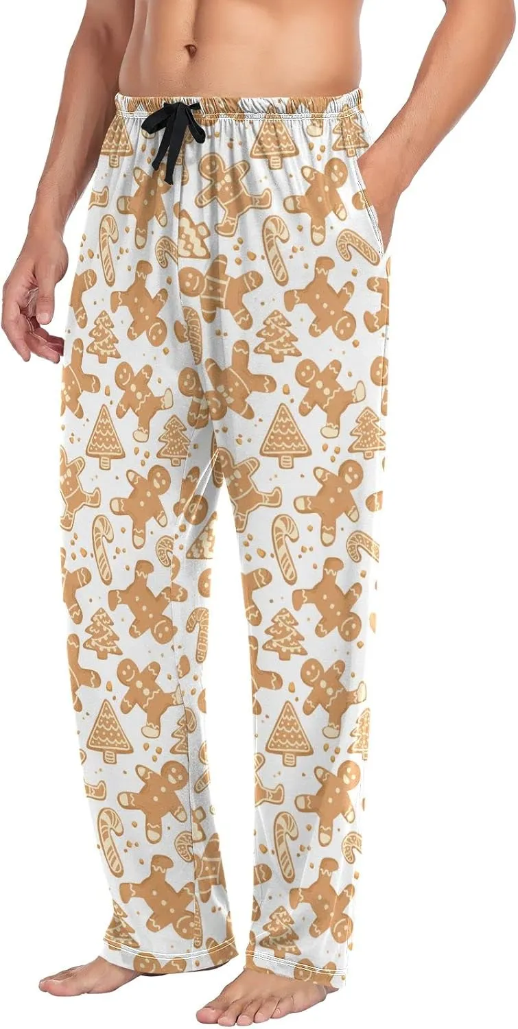 Christmas Gingerbread Cookie Men's Pajama Pants Sleepwear Lounge Pajama Bottoms