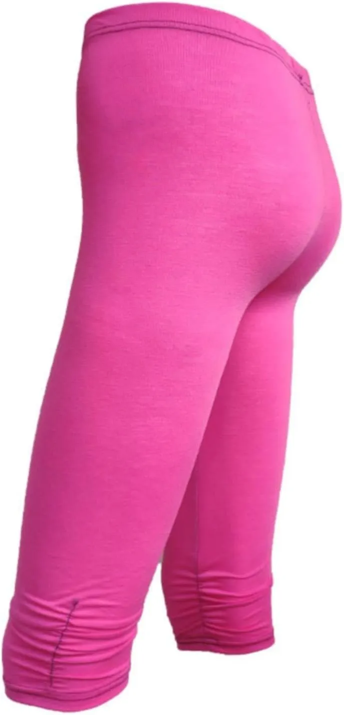 Cotton Leggings for Women Pleated Bottoms Tight Stretch Seven Minute Pants Women's Bottoms Womens Capri Leggings