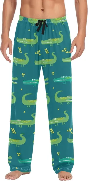 Crocodile Pattern Men's Pajama Pants Sleepwear Lounge Pajama Bottoms