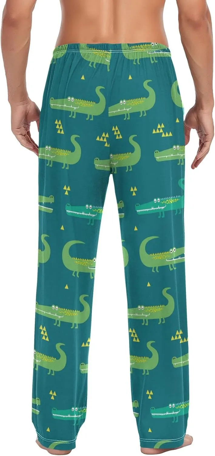 Crocodile Pattern Men's Pajama Pants Sleepwear Lounge Pajama Bottoms