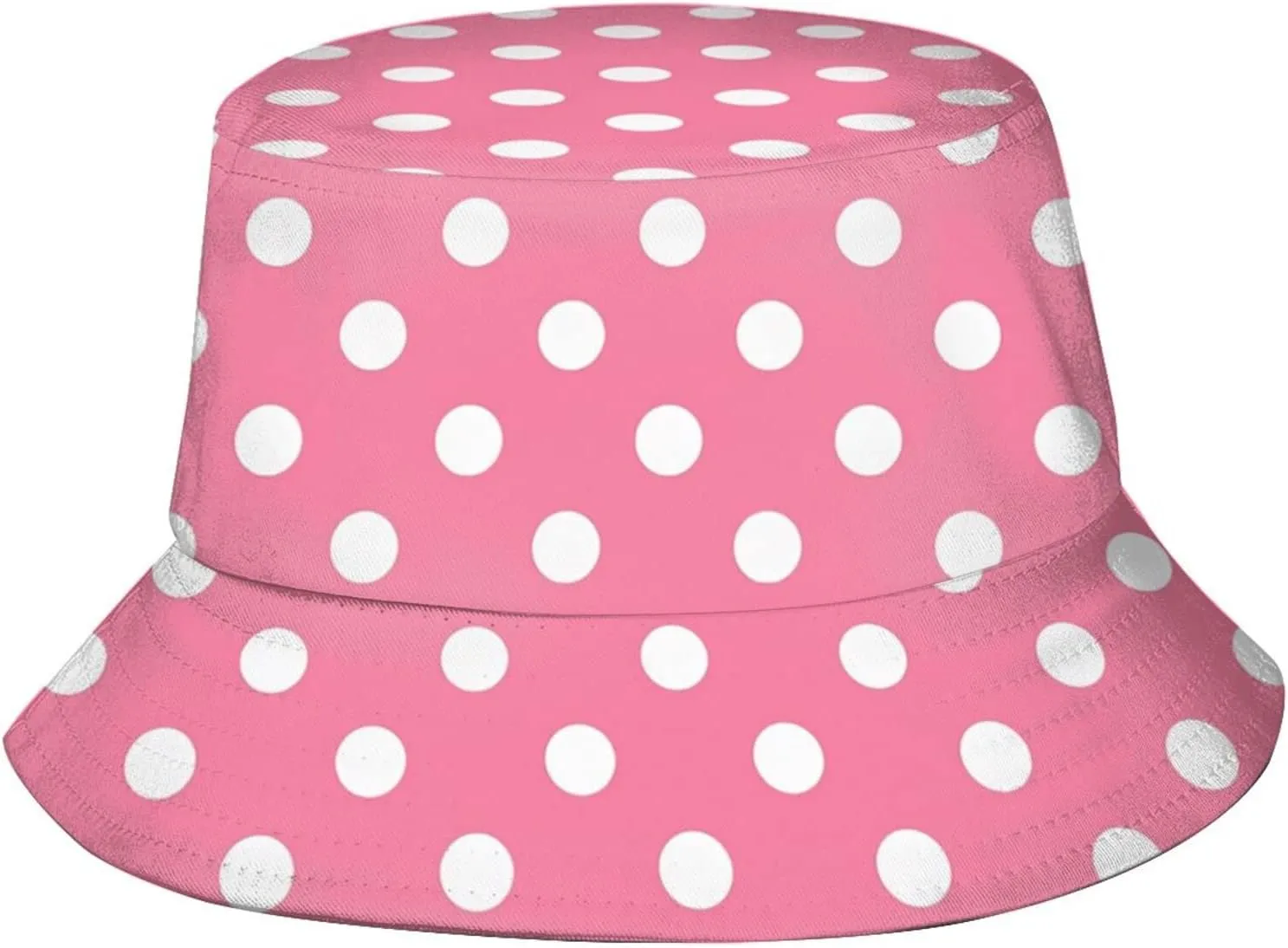 Cute Polka Dots Hat Bucket Hats Packable Travel Beach Sun Hat Wide Brim Fisherman Caps for Women Girls Men Boys