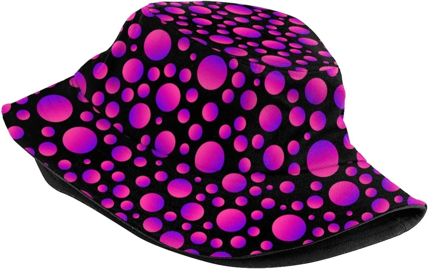 Cute Polka Dots Hat Bucket Hats Packable Travel Beach Sun Hat Wide Brim Fisherman Caps for Women Girls Men Boys