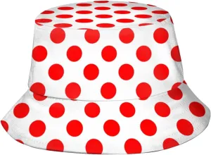 Cute Polka Dots Hat Bucket Hats Packable Travel Beach Sun Hat Wide Brim Fisherman Caps for Women Girls Men Boys