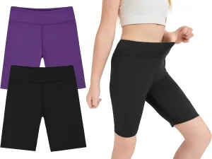 DaniChins Girl Athletic Shorts Compression Bottoms for Sports Running Workout