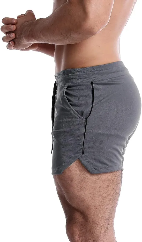 EVERWORTH Men's 5 Inch Inseam Workout Shorts Athletic Gym Shorts Bodybuilding Short Shorts Casual Running Shorts