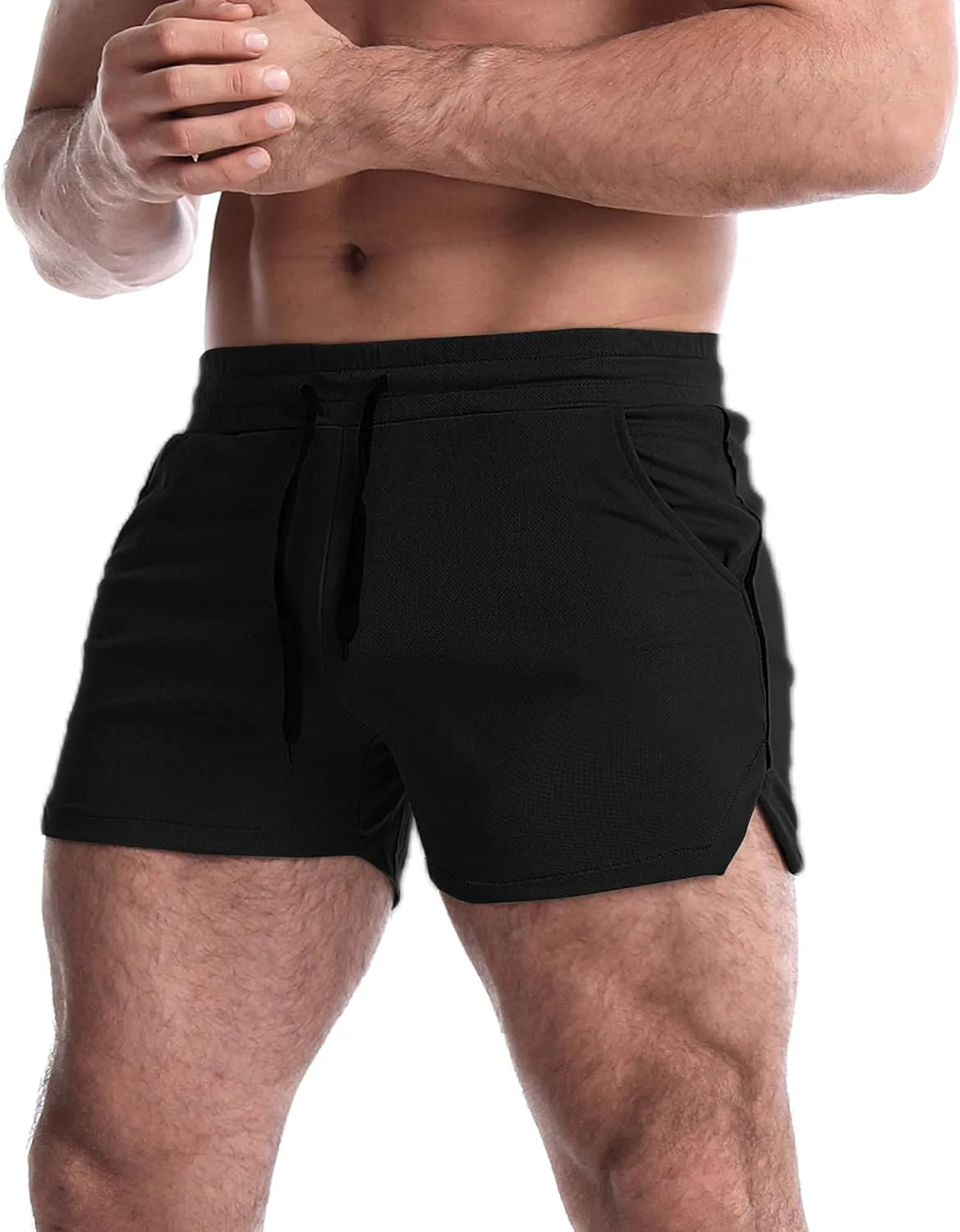 EVERWORTH Men's 5 Inch Inseam Workout Shorts Athletic Gym Shorts Bodybuilding Short Shorts Casual Running Shorts