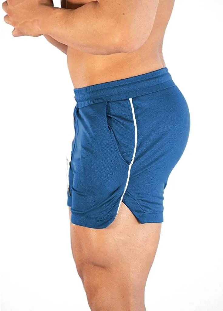 EVERWORTH Men's Athletic Shorts Gym Workout Short Shorts Casual Shorts Running Bodybuilding 5 Inch Inseam Shorts