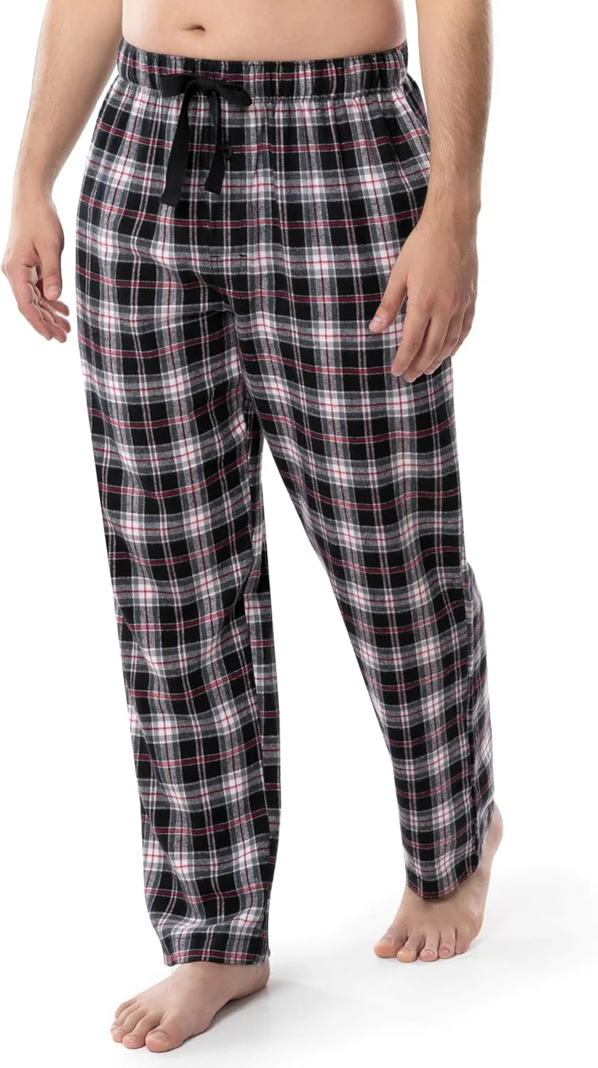 Fruit of the Loom Men's Soft Flannel Pajama Lounge Sleep Pant