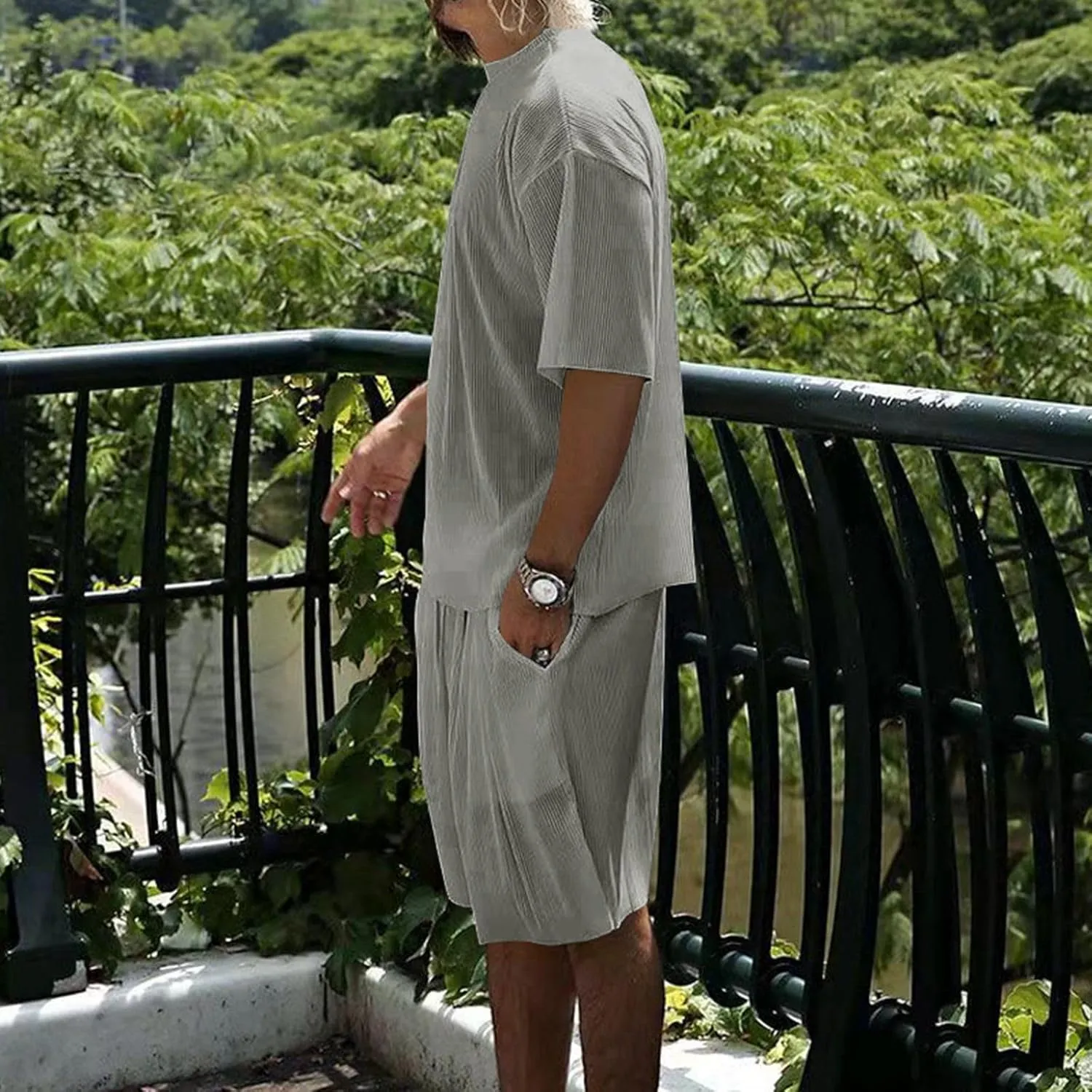 FZVYD Men's 2 Pieces Short Sets Cotton Linen T Shirts Short Sleeve Casual Beach Shorts 2024 Summer Yoga Outfits Tracksuits