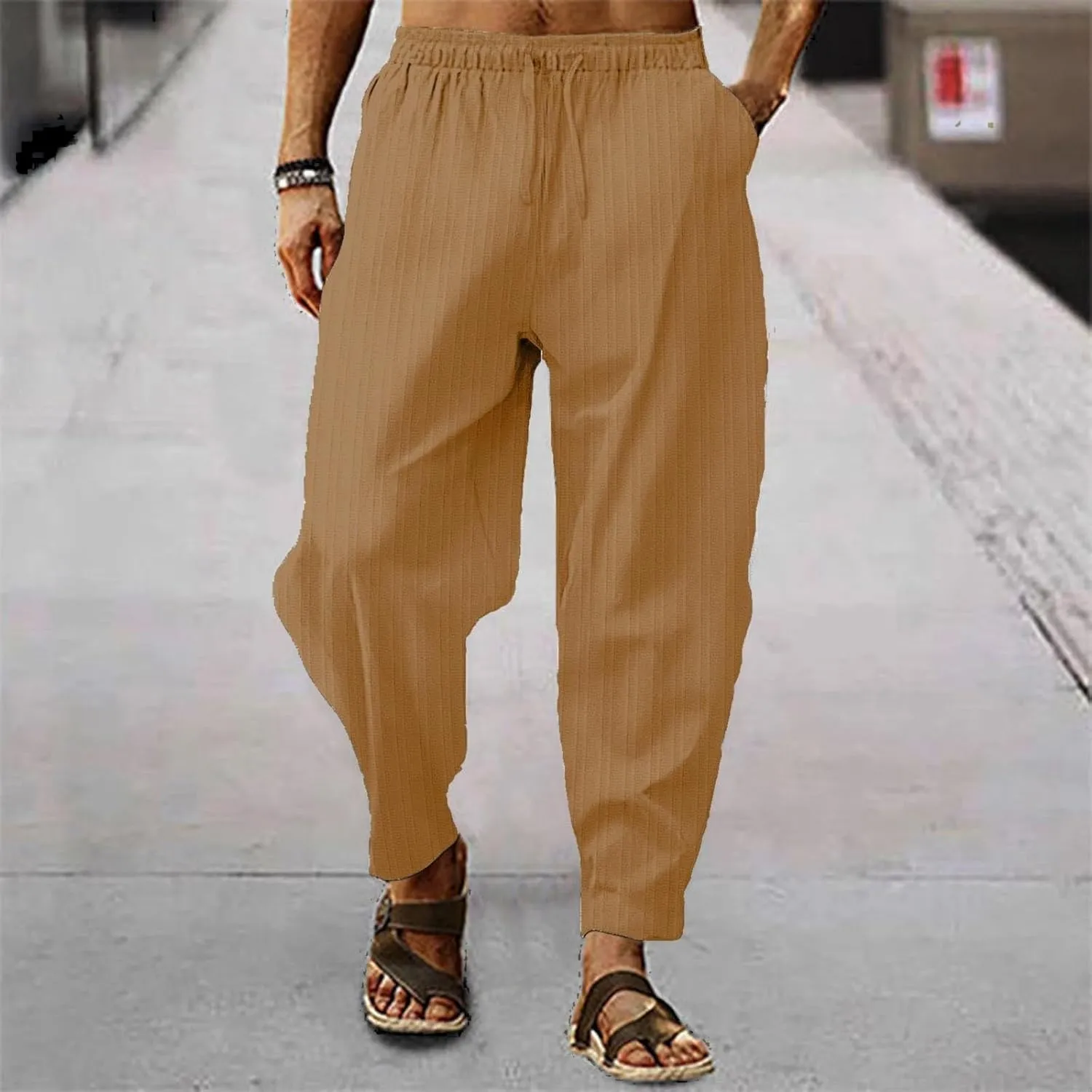 GIERIDUC Men’s Active Athletic Sweatpants Straight Fit Chinos Pants Men Mens Slim Fit Corduroy Jeans Best Mens Cord Trousers