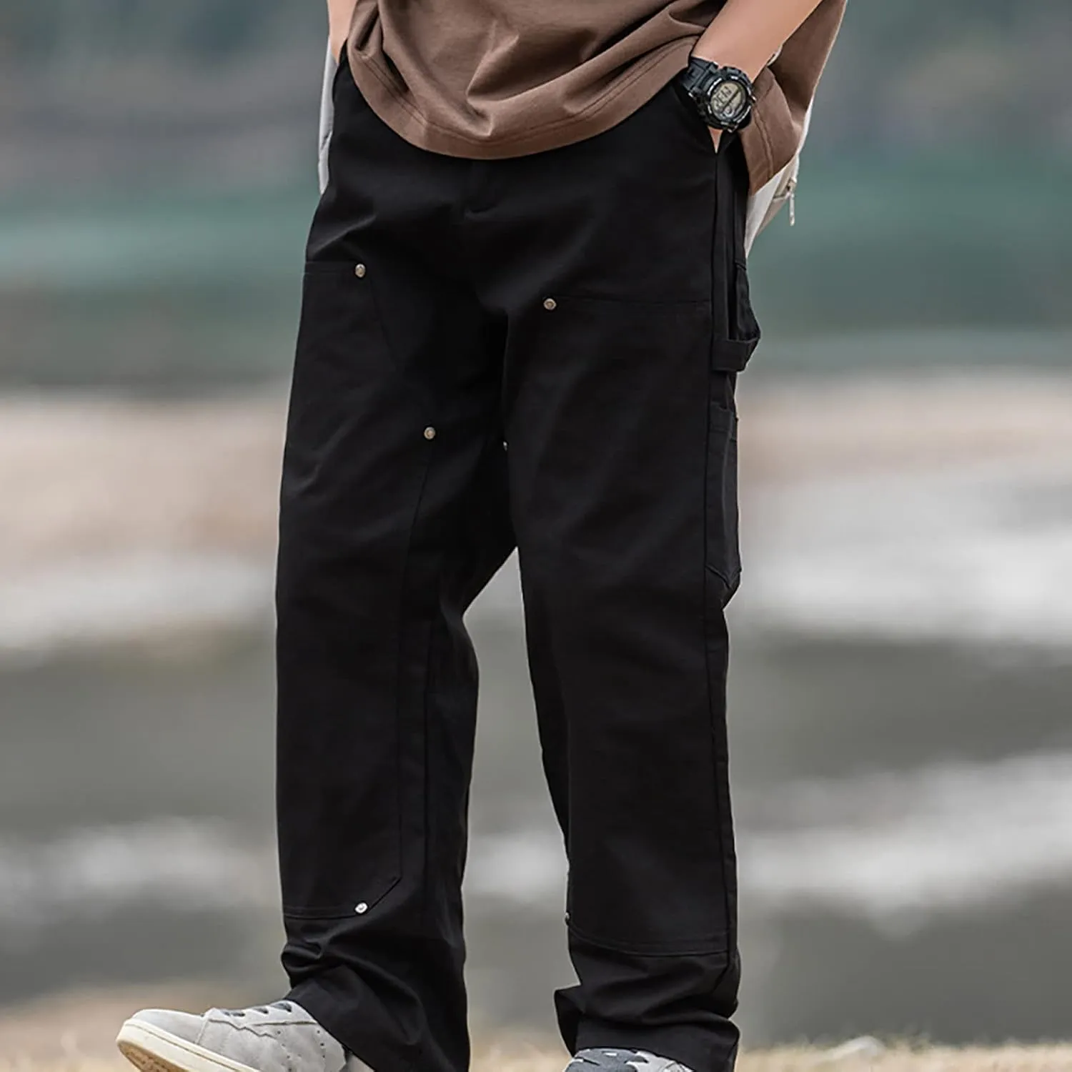 GIERIDUC Men's Jogger Sweatpants Lightweight Mens Dress Pants Big and Tall Tactical Equipment for Men Straight Trousers Pant