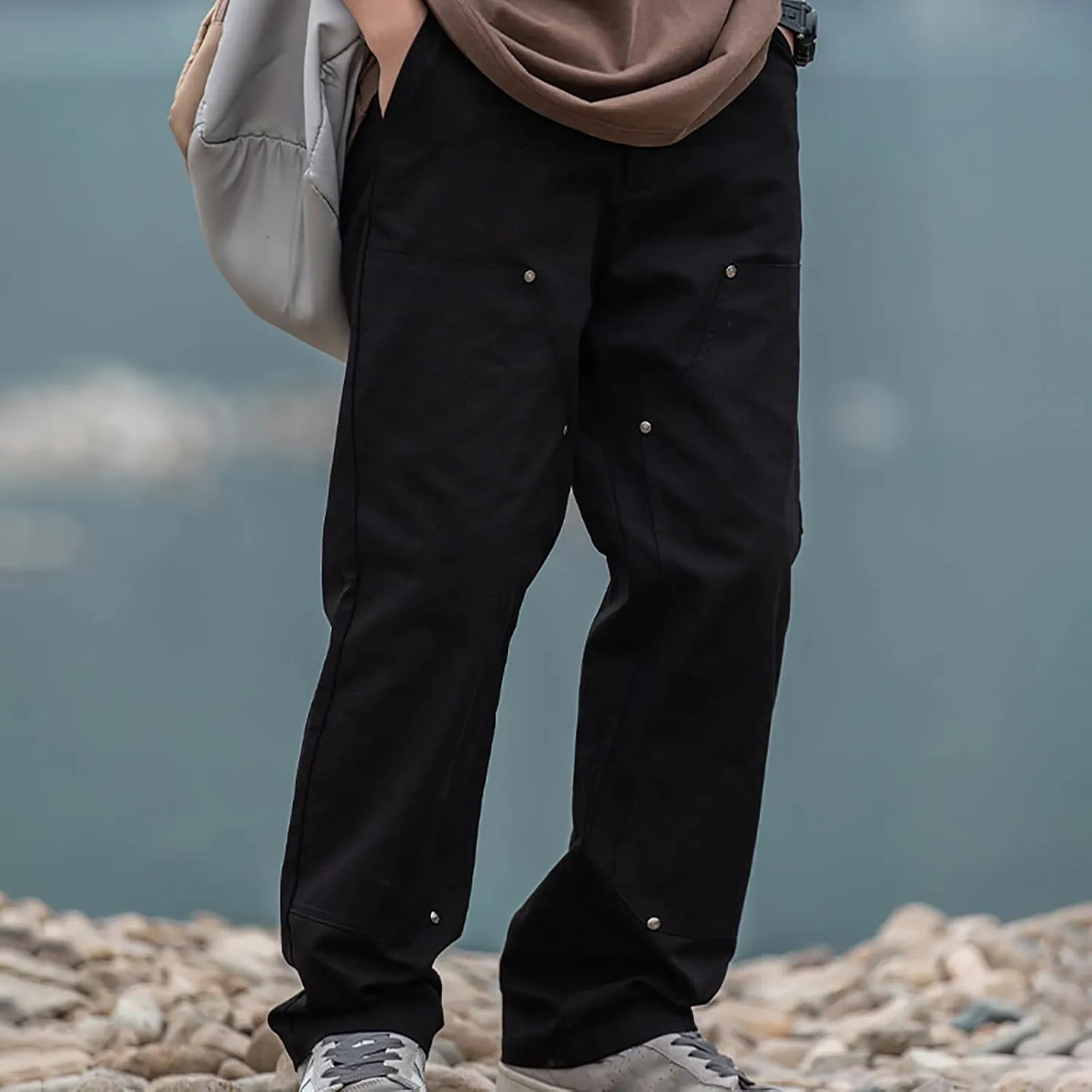 GIERIDUC Men's Jogger Sweatpants Lightweight Mens Dress Pants Big and Tall Tactical Equipment for Men Straight Trousers Pant