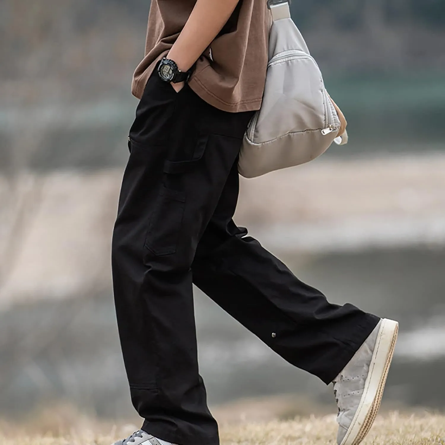 GIERIDUC Men's Jogger Sweatpants Lightweight Mens Dress Pants Big and Tall Tactical Equipment for Men Straight Trousers Pant