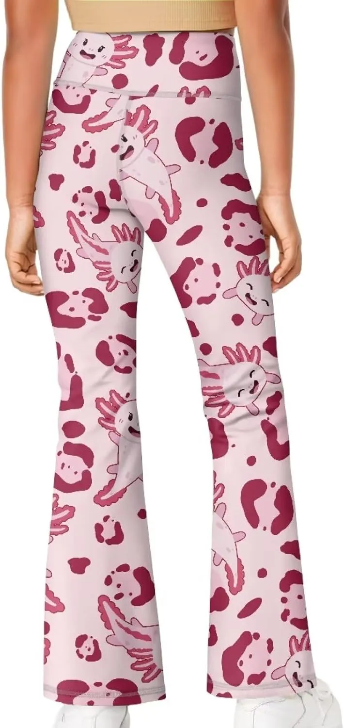 Girl's Flare Leggings High Waisted Bootcut Yoga Pants Kids Classic Stretch Pants Fashion Soft Bell Bottoms