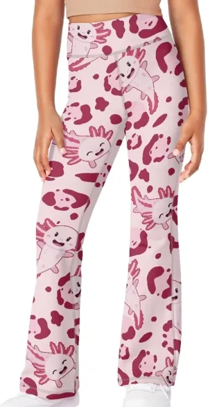 Girl's Flare Leggings High Waisted Bootcut Yoga Pants Kids Classic Stretch Pants Fashion Soft Bell Bottoms