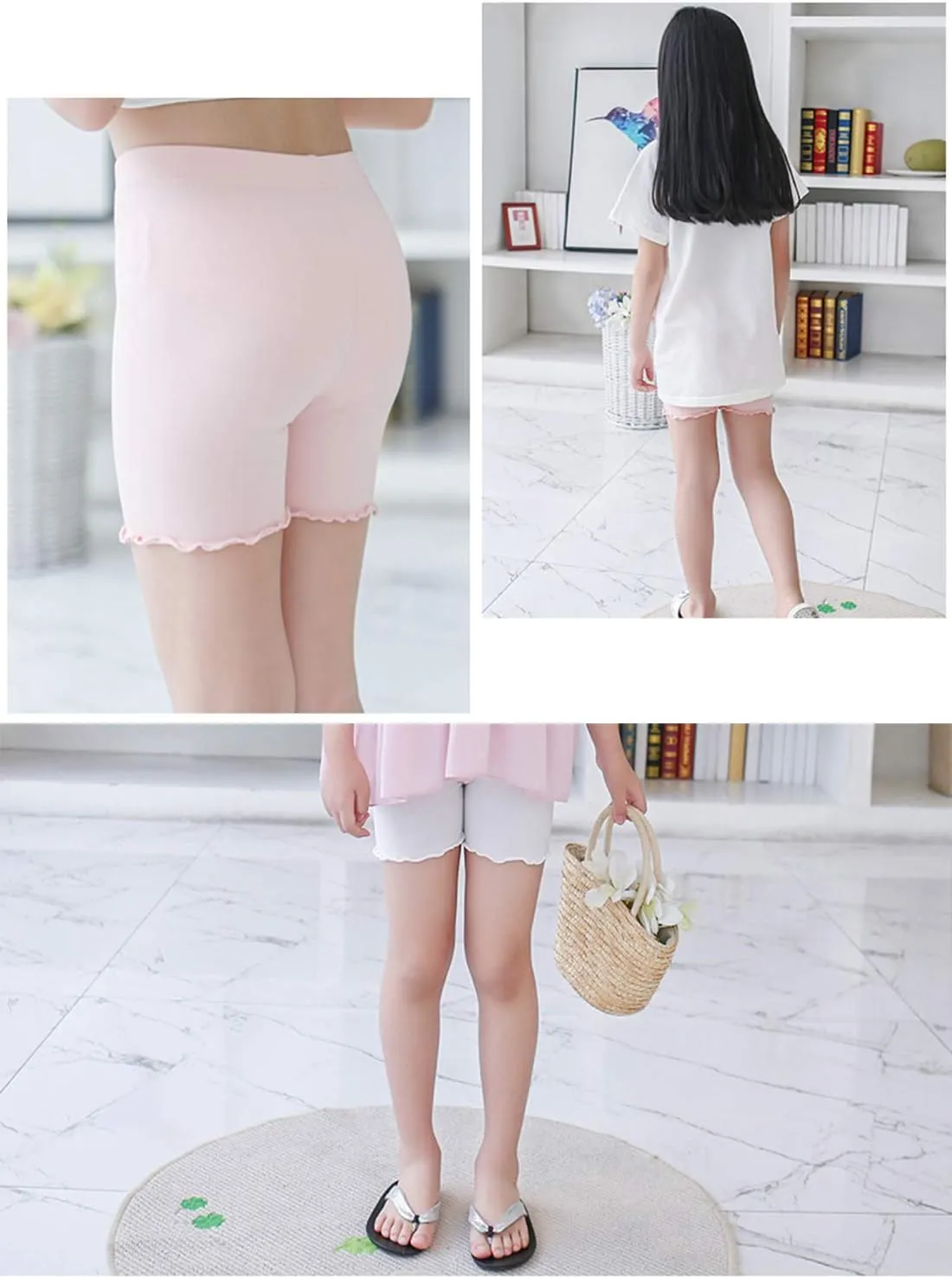 Girls Shorts Under Dress Dance Bike Shorts for Playground Gym Sports, NOT Transparent