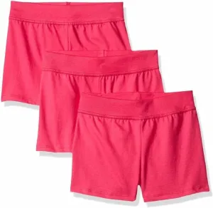 Hanes Girls’ Jersey Shorts, Cotton Shorts, Comfortable Everyday Shorts, 3-Pack
