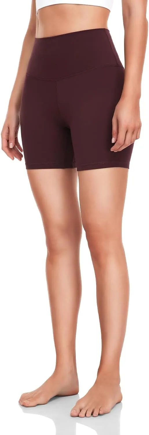 HeyNuts Essential/Workout Pro Biker Shorts for Women, High Waisted Workout Compression Yoga Shorts 4''/ 6''/ 8''