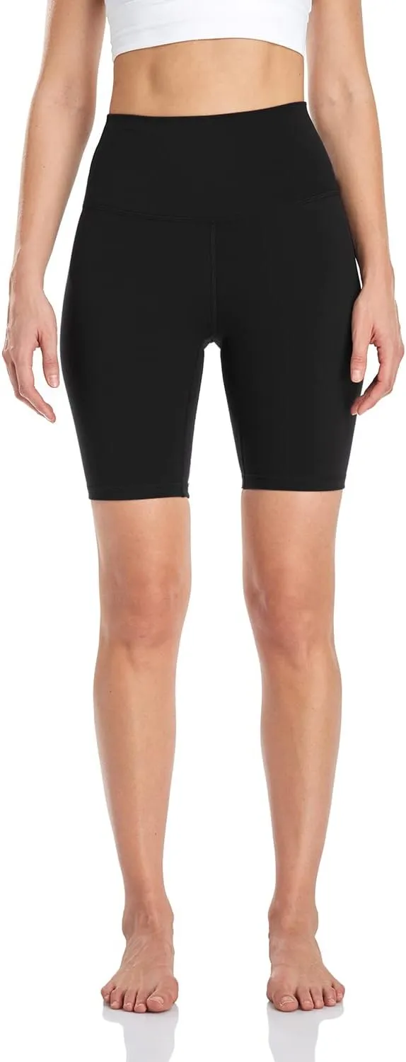 HeyNuts Essential/Workout Pro Biker Shorts for Women, High Waisted Workout Compression Yoga Shorts 4''/ 6''/ 8''