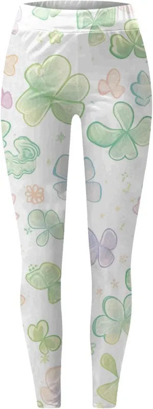 High Waist Tummy Control Graphic Leggings for Women Casual Compression Exercise Tights Ultra Soft Floral Yoga Pants