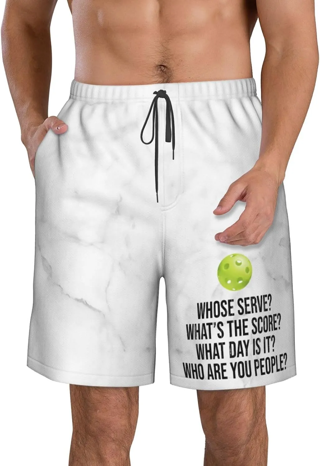 HILLBACK Funny Pickleball Gifts Men's Mesh Basketball Shorts Hiking Shorts Summer Shorts Athletic Gym Workout Shorts -