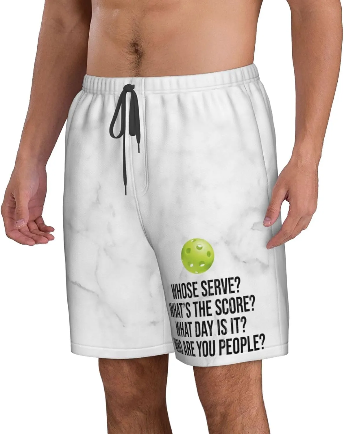 HILLBACK Funny Pickleball Gifts Men's Mesh Basketball Shorts Hiking Shorts Summer Shorts Athletic Gym Workout Shorts -