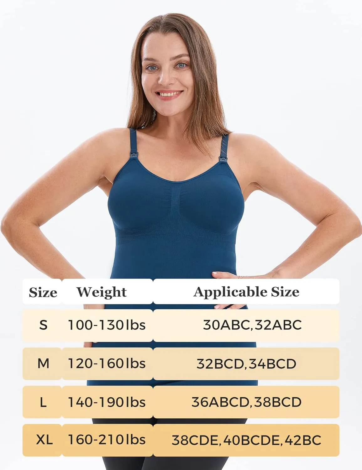 HOFISH Support Nursing Tank Tops for Breastfeeding, Comfort Stretch Maternity Camisoles with Built in Bra
