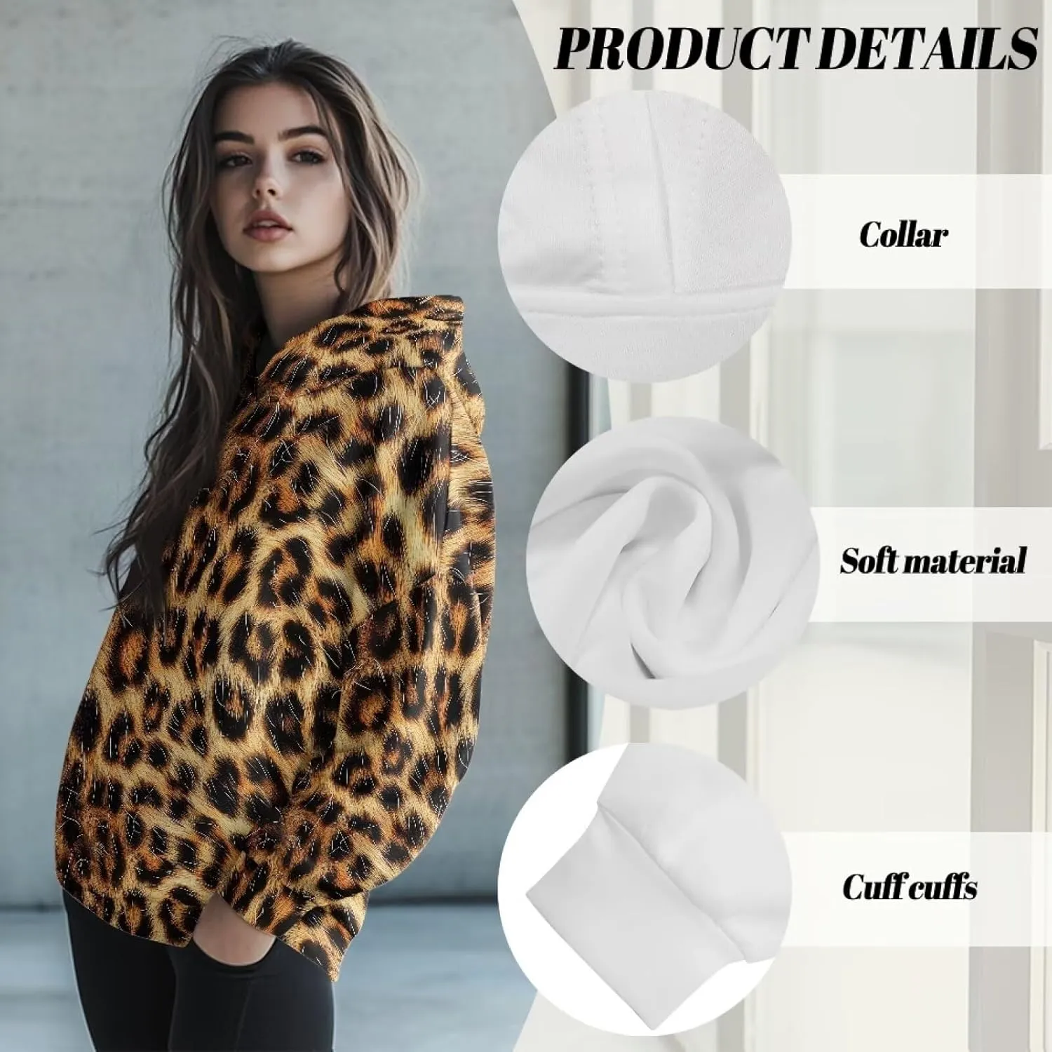 Horeset Women Hoodies Plus Size Long Sleeve Hooded Sweatshirt Trendy Sportswear for Vacation Exercise Wear