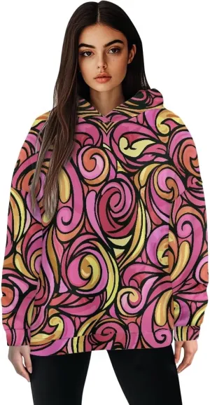 Horeset Women Hoodies Plus Size Long Sleeve Hooded Sweatshirt Trendy Sportswear for Vacation Exercise Wear