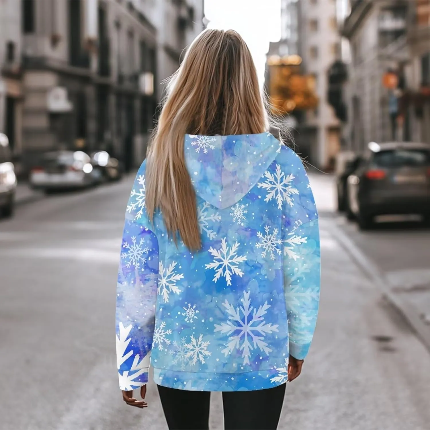 Horeset Women Hoodies Plus Size Long Sleeve Hooded Sweatshirt Trendy Sportswear for Vacation Exercise Wear