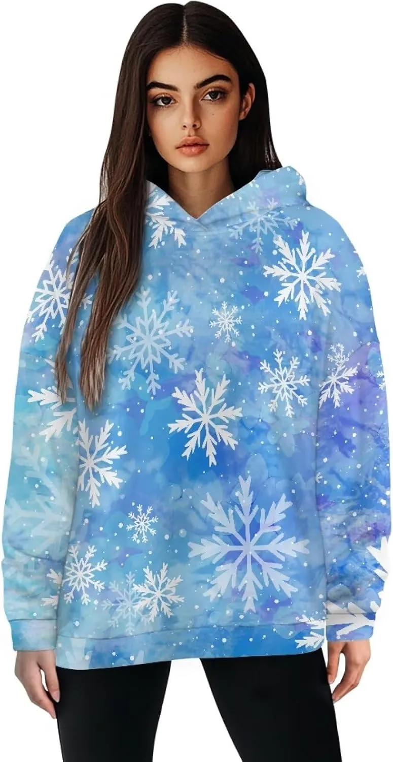 Horeset Women Hoodies Plus Size Long Sleeve Hooded Sweatshirt Trendy Sportswear for Vacation Exercise Wear