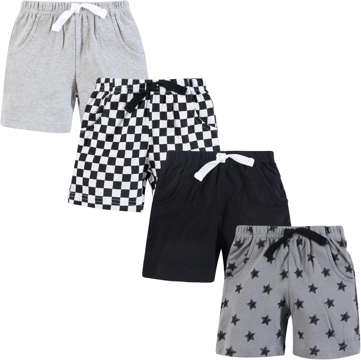 Hudson Baby Unisex Baby Shorts Bottoms 4-Pack