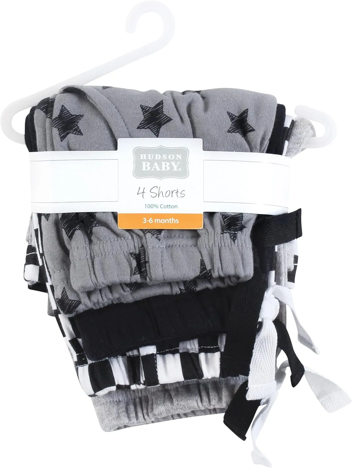 Hudson Baby Unisex Baby Shorts Bottoms 4-Pack