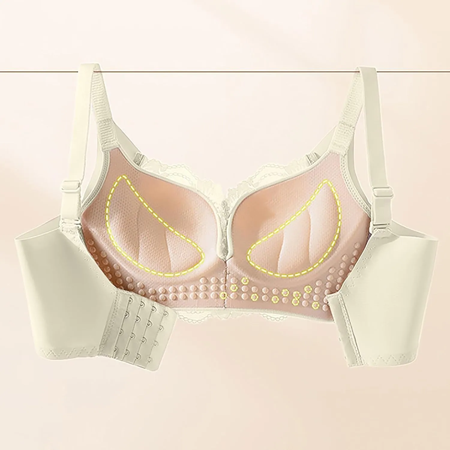 Lace Bralettes for Women Push Up Lace Bras No Underwire Supportive Padded Bras Wireless Everyday Bras Daily Wear