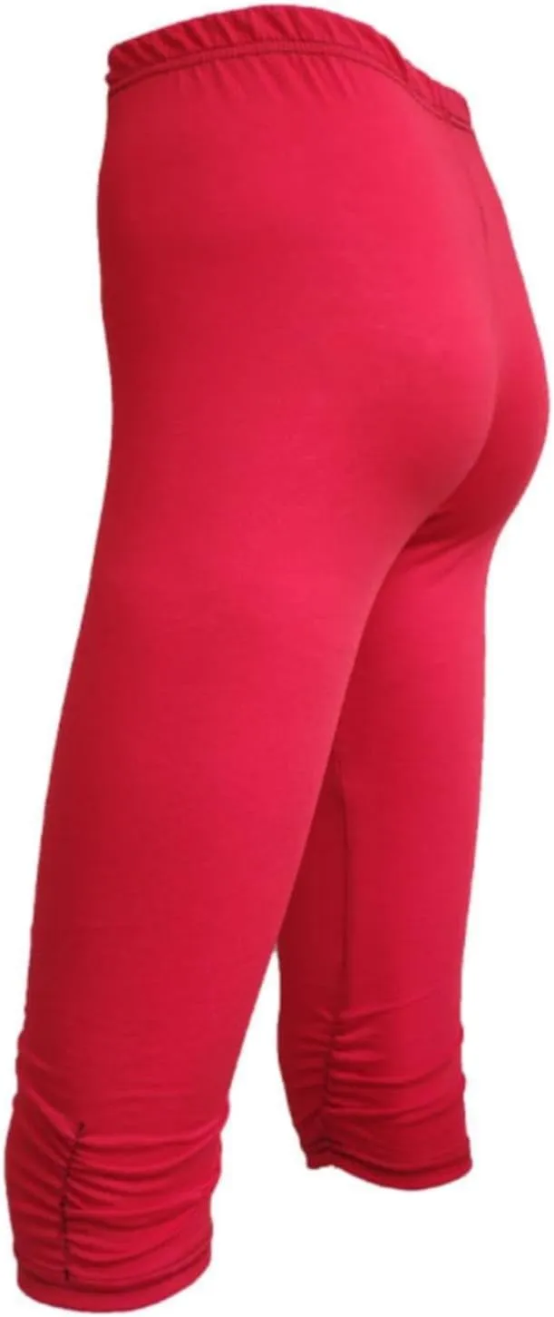 LCMTWX Womens Capri Leggings Stretch Pleated Bottoms Tight Stretch Seven Minute Pants Women's Bottoms Lightweight Cozy Gym