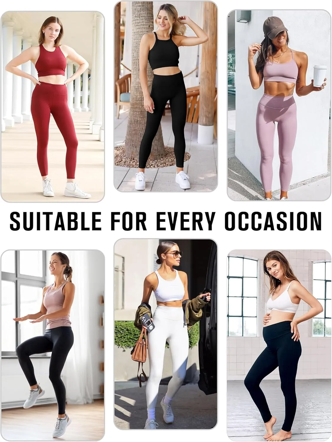 Leggings for Women - High Waisted Full Length Buttery Soft Yoga Pants for Workout Athletic Daily