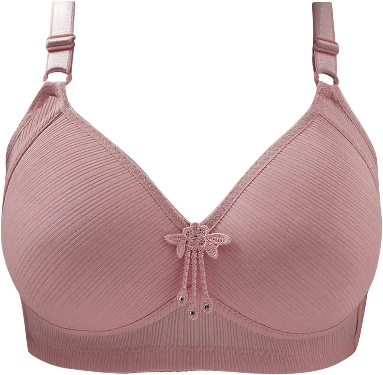 Lifting Bras for Sagging Breasts Full Coverage Wireless Soft Comfortable Padded Bra Adjustable Straps Daily Wear Bra