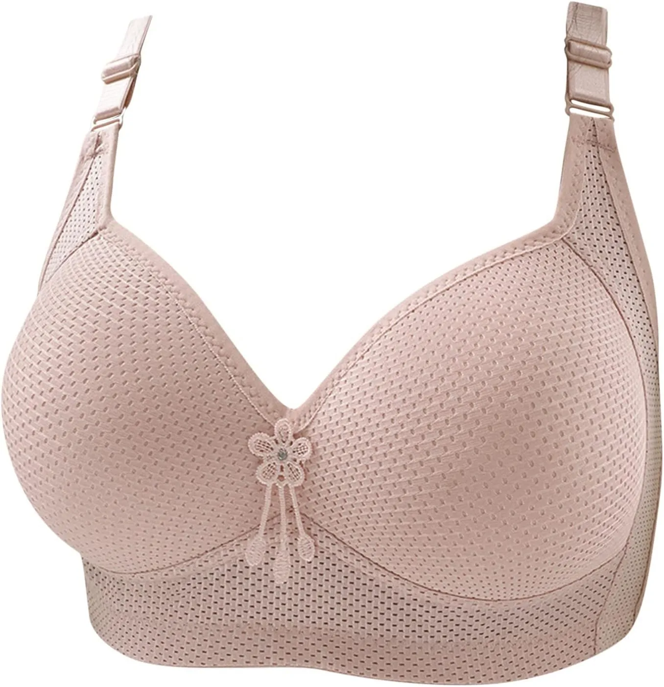 Lifting Bras for Sagging Breasts Full Coverage Wireless Soft Comfortable Padded Bra Adjustable Straps Daily Wear Bra