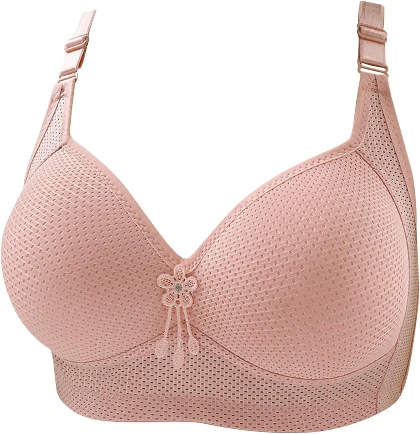 Lifting Bras for Sagging Breasts Full Coverage Wireless Soft Comfortable Padded Bra Adjustable Straps Daily Wear Bra