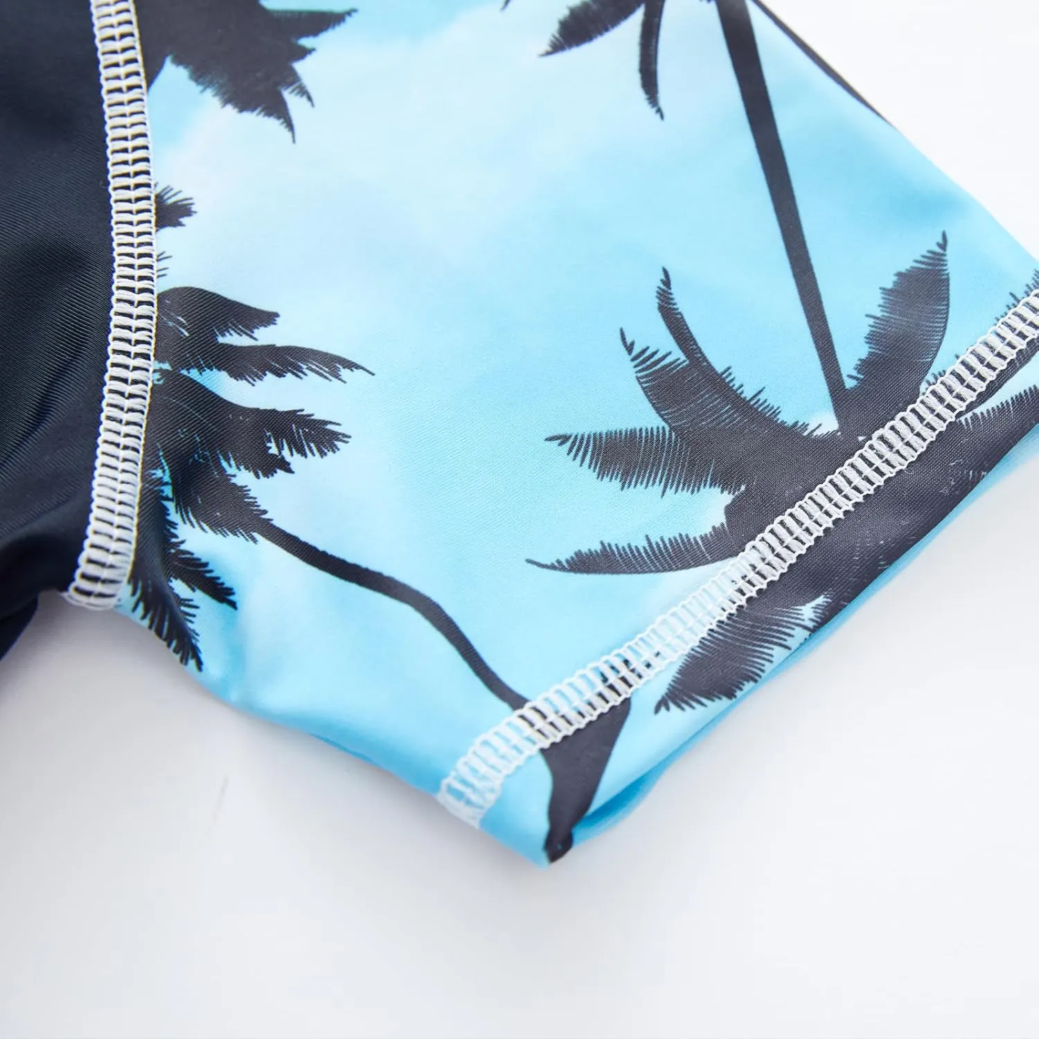 Little Boys' Rash Guard Sets Short Sleeve Shirts Swim Trunks Swimsuit Bathing Set 2pc 4-12Years